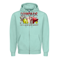 Seafoam diamonds are a girls best friends Zipper Hoodie - RacoonDesign