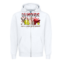 White diamonds are a girls best friends Zipper Hoodie - RacoonDesign