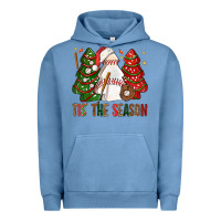 Pigment Pebble Blue tis' the season baseball christmas cakes bbs Urban Hoodie - BundleAndBundleShop
