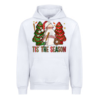 White tis' the season baseball christmas cakes bbs Urban Hoodie - BundleAndBundleShop