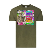 Vintage Olive fuck this fuck that Vintage Tee - RanaPortraitStore