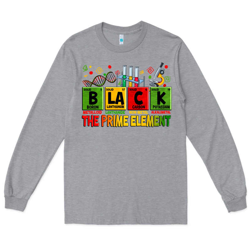 Black The Prime Element Long Sleeve Tee by Zillion Design Studio | Teevron