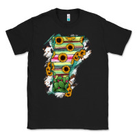 Black Vermont State Map Classic Tee - RanaPortraitStore