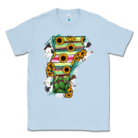 Dusty Blue Vermont State Map Classic Tee - RanaPortraitStore