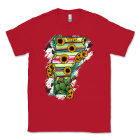 Red Vermont State Map Classic Tee - RanaPortraitStore