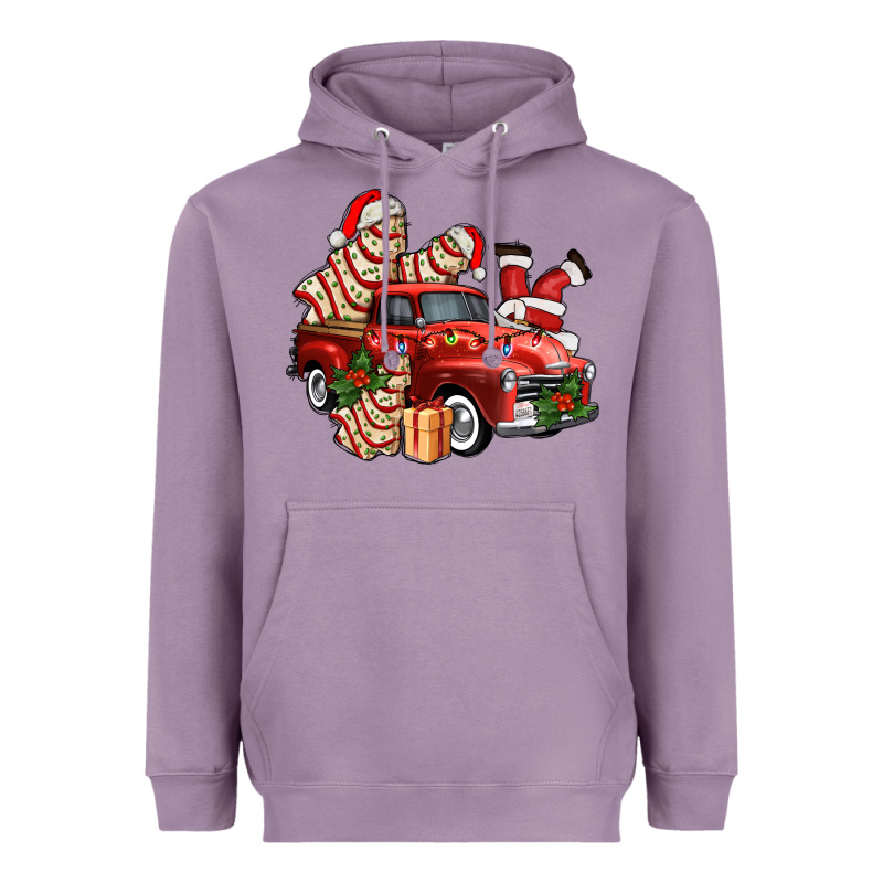 Christmas Tree Cake With Farm Track And Santa Ado Heavyweight Hoodie by AdoDesignShop | Teevron