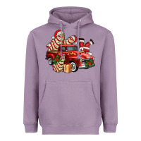 Lavender christmas tree cake with farm track and santa ado Heavyweight Hoodie - AdoDesignShop