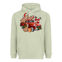 Matcha christmas tree cake with farm track and santa ado Heavyweight Hoodie - AdoDesignShop