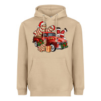 Mushroom christmas tree cake with farm track and santa ado Heavyweight Hoodie - AdoDesignShop
