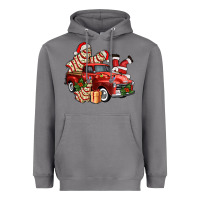 Storm christmas tree cake with farm track and santa ado Heavyweight Hoodie - AdoDesignShop