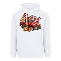 White christmas tree cake with farm track and santa ado Heavyweight Hoodie - AdoDesignShop