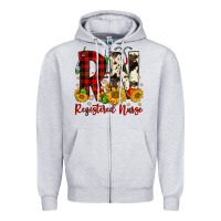 Heather Grey christmas rn registered nurse Zipper Hoodie - FaDigitalArtStudio