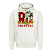 Oatmeal Heather christmas rn registered nurse Zipper Hoodie - FaDigitalArtStudio