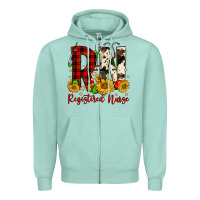 Seafoam christmas rn registered nurse Zipper Hoodie - FaDigitalArtStudio