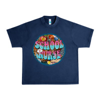 Navy western groovy school nurse Urban Heavy Tee - BarkalooDesign
