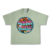 Oil Green western groovy school nurse Urban Heavy Tee - BarkalooDesign