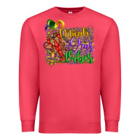 Cardinal mardi gras vibes crawfish mask and fleur de lis Premium Sweatshirt - Artiststas