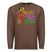 Chestnut mardi gras vibes crawfish mask and fleur de lis Premium Sweatshirt - Artiststas