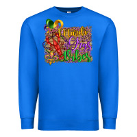 True Royal mardi gras vibes crawfish mask and fleur de lis Premium Sweatshirt - Artiststas