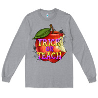 Heather Grey Trick or Teach Long Sleeve Tee - texasbilliewilder