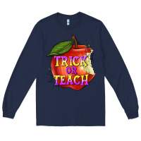 Navy Trick or Teach Long Sleeve Tee - texasbilliewilder