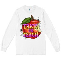White Trick or Teach Long Sleeve Tee - texasbilliewilder