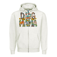 Oatmeal Heather dog mama Zipper Hoodie - RacoonDesign