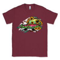 Burgundy Virginia State Map Classic Tee - RanaPortraitStore