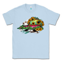 Dusty Blue Virginia State Map Classic Tee - RanaPortraitStore