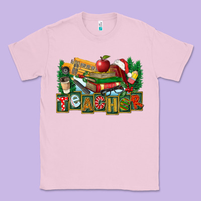 Christmas Teacher Classic Tee Designed By Fadigitalartstudio