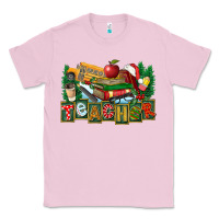 Bubblegum Pink Christmas Teacher Classic Tee - FaDigitalArtStudio