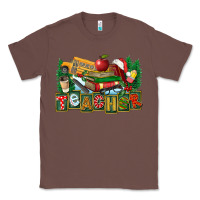 Chestnut Christmas Teacher Classic Tee - FaDigitalArtStudio