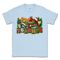 Dusty Blue Christmas Teacher Classic Tee - FaDigitalArtStudio