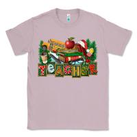 Lilac Christmas Teacher Classic Tee - FaDigitalArtStudio