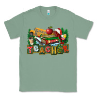 Sage Christmas Teacher Classic Tee - FaDigitalArtStudio