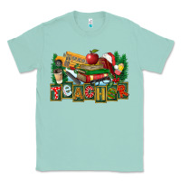 Seafoam Christmas Teacher Classic Tee - FaDigitalArtStudio