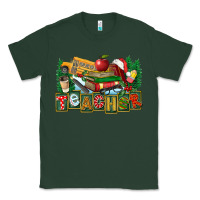 Sports Green Christmas Teacher Classic Tee - FaDigitalArtStudio