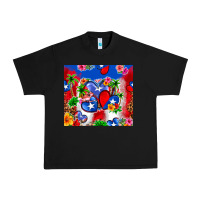 Black puerto rico hearts Urban Heavy Tee - Zillion Design Studio