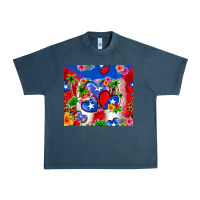 Midnight Navy puerto rico hearts Urban Heavy Tee - Zillion Design Studio