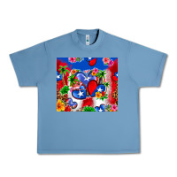 Pebble Blue puerto rico hearts Urban Heavy Tee - Zillion Design Studio