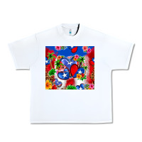 White puerto rico hearts Urban Heavy Tee - Zillion Design Studio