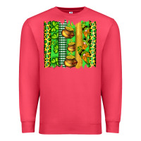 Cardinal st patricks gnomes and cloves with leopard  brushstrokes Premium Sweatshirt - Artiststas