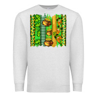 Oatmeal Heather st patricks gnomes and cloves with leopard  brushstrokes Premium Sweatshirt - Artiststas