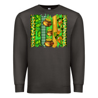 Smoke st patricks gnomes and cloves with leopard  brushstrokes Premium Sweatshirt - Artiststas