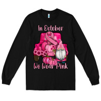 Black breast cancer awareness pink truck gnomes Long Sleeve Tee - RanaPortraitStore