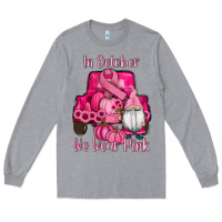Heather Grey breast cancer awareness pink truck gnomes Long Sleeve Tee - RanaPortraitStore