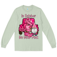Matcha breast cancer awareness pink truck gnomes Long Sleeve Tee - RanaPortraitStore