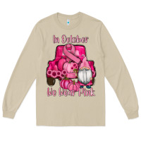 Mushroom breast cancer awareness pink truck gnomes Long Sleeve Tee - RanaPortraitStore