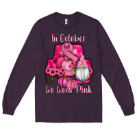 Plum breast cancer awareness pink truck gnomes Long Sleeve Tee - RanaPortraitStore