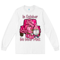 White breast cancer awareness pink truck gnomes Long Sleeve Tee - RanaPortraitStore